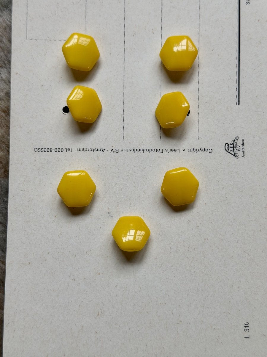 Vintage Czech Glass Buttons Card