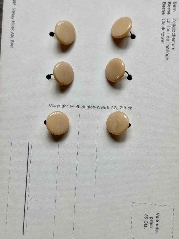 Vintage Czech Glass Buttons Card
