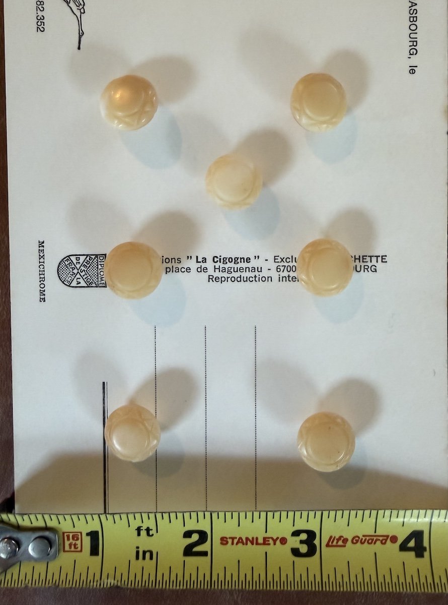 Vintage Czech Glass Buttons Card