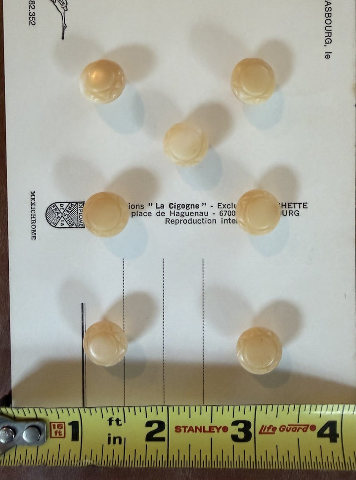 Vintage Czech Glass Buttons Card