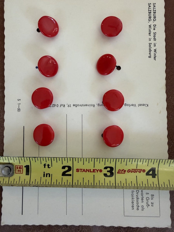 Vintage Czech Glass Buttons Card