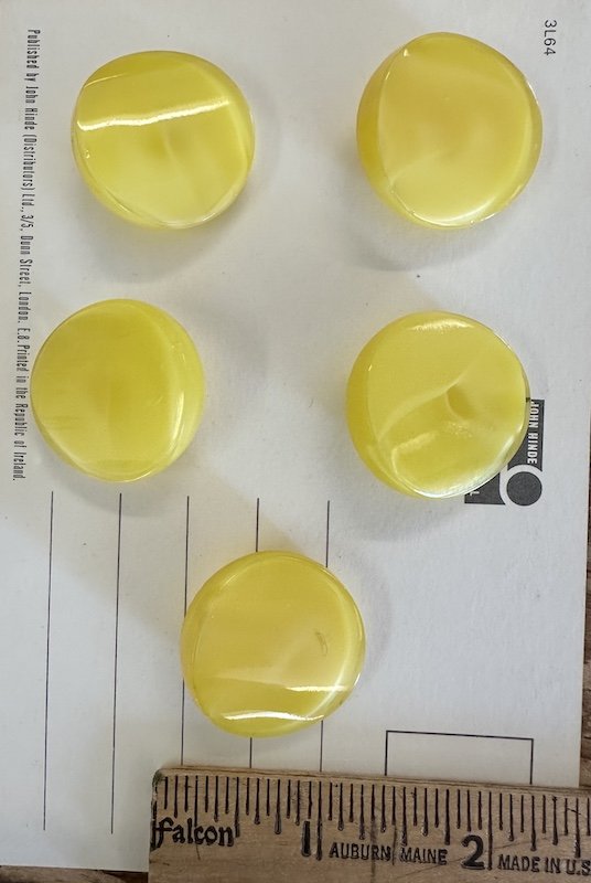 Vintage Czech Glass Buttons Card