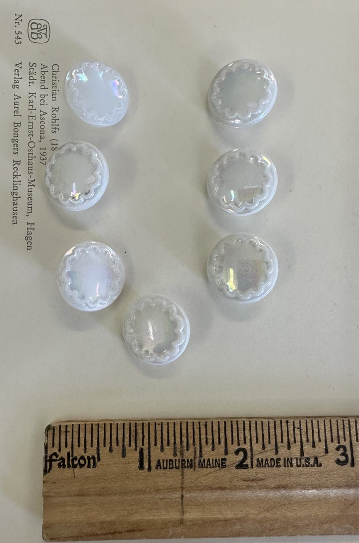 Vintage Czech Glass Buttons Card
