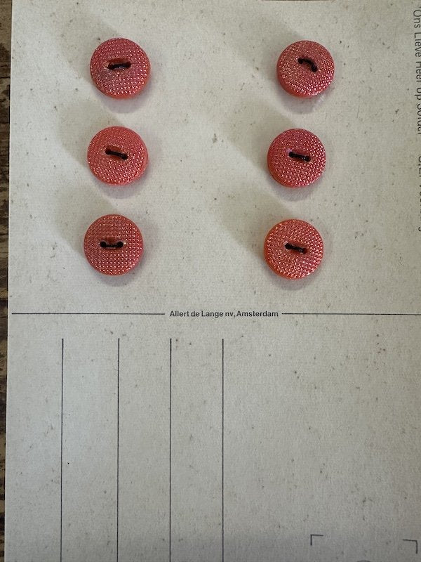 Vintage Czech Glass Buttons Card