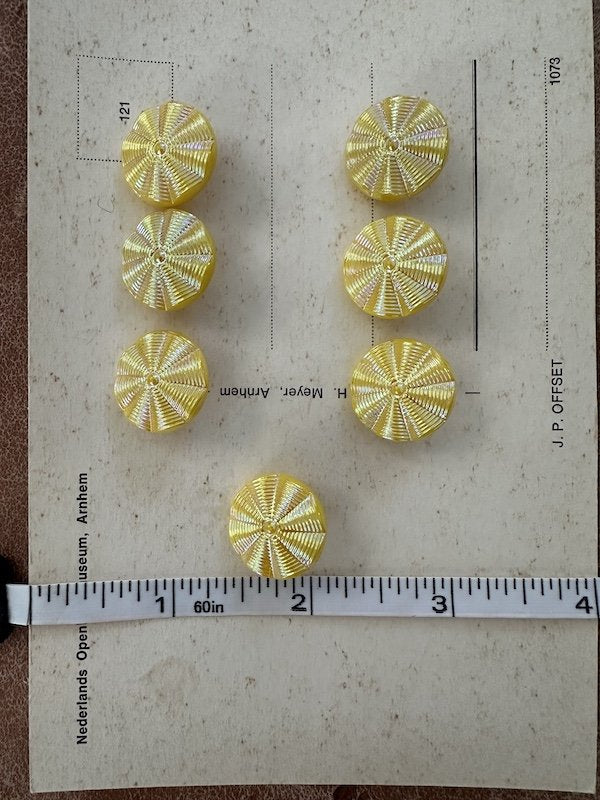 Vintage Czech Glass Buttons Card