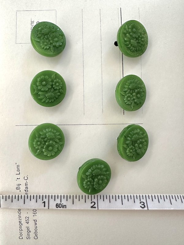 Vintage Czech Glass Buttons Card