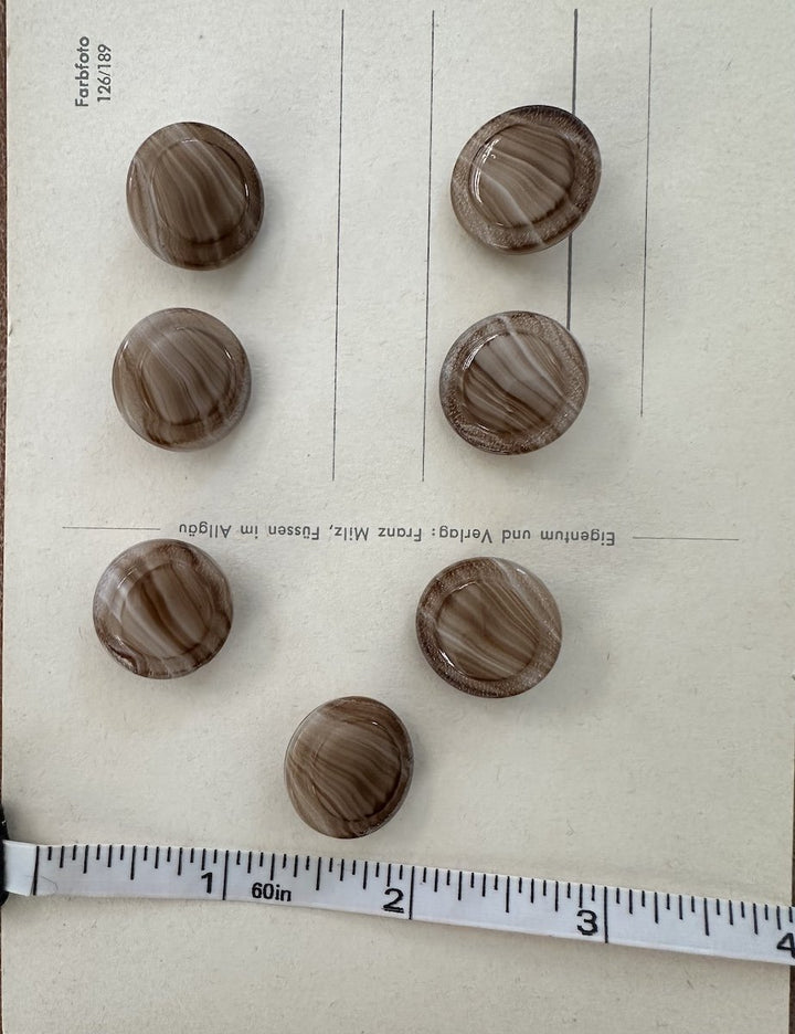 Vintage Czech Glass Buttons Card